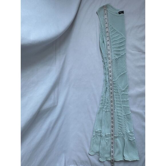 Tereza Santos Mint Green Knit Dress Size S Designer Brazil Party Beach Festival - Picture 11 of 11